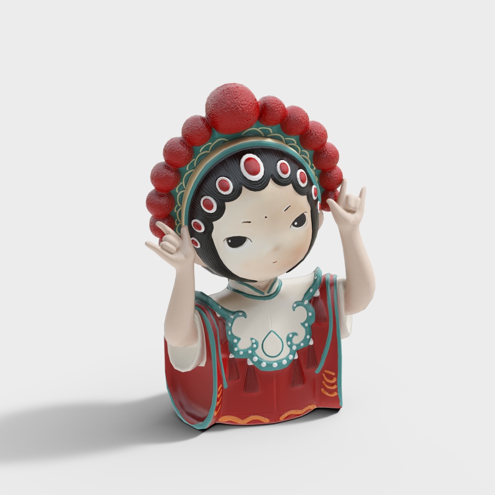 Peking Opera Little Lingli 3D model