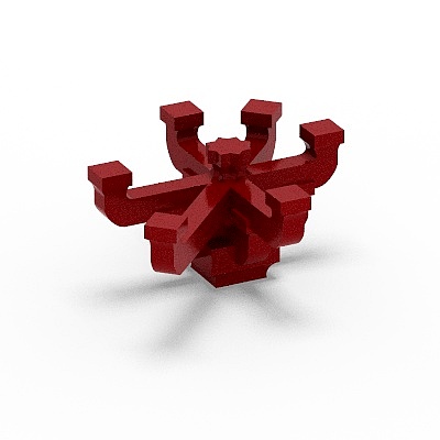 Elegant Brown Column Cap 3D Model for Architectural Design