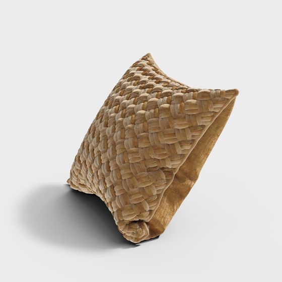 Stylish Woven Pillow 3D model for Modern Interiors