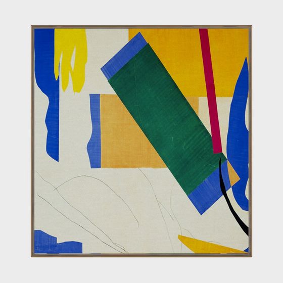 Modern Abstract Decorative Painting 3D Model in Yellow