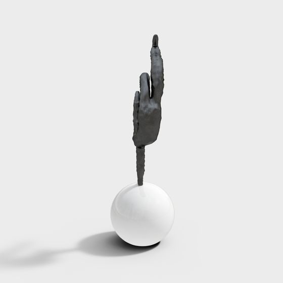 Suspended Gesture 3D Model for Creative Projects