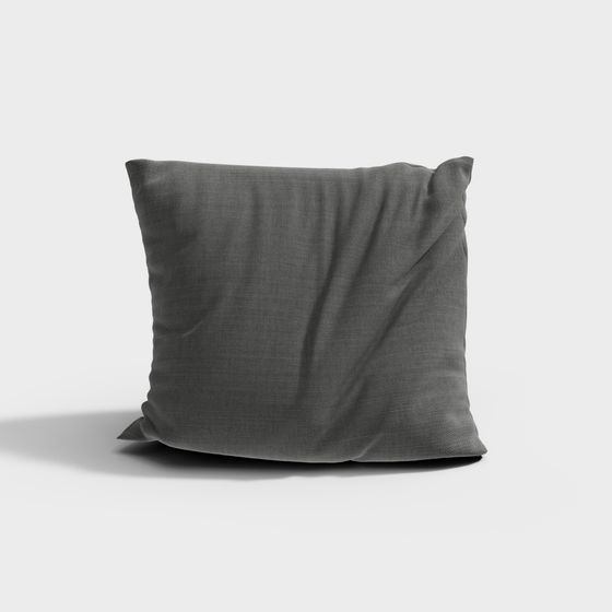 Low Poly Gray Pillow 3D Model