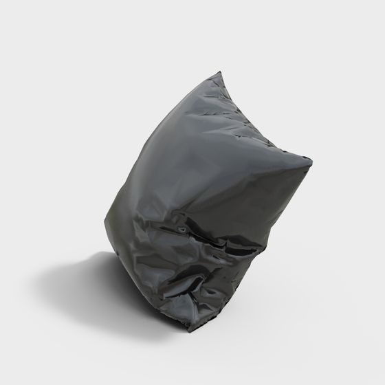Folded Paper Bag 3D model