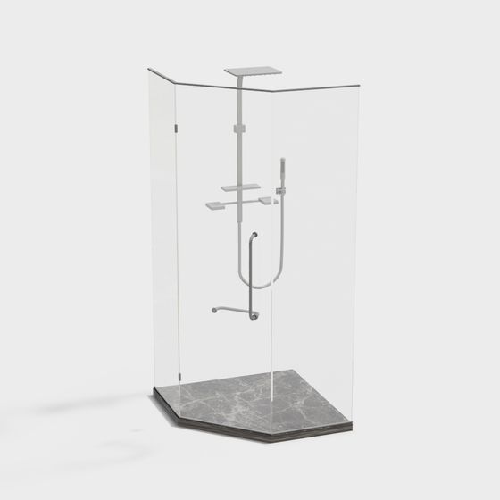 Contemporary Shower Room 3D model