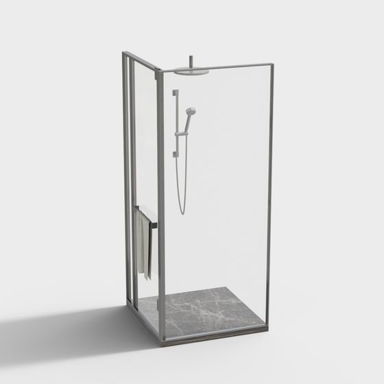Modern Minimalist Shower 3D model