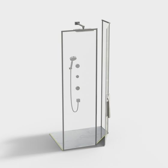 Minimalist Shower 3D model for Modern Spaces
