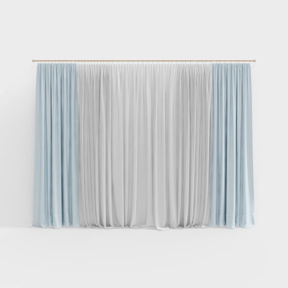 Dreamy 3D Curtain Model for Interior Design