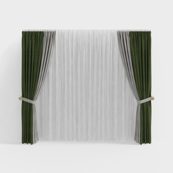 Elegant Drapes 3D model
