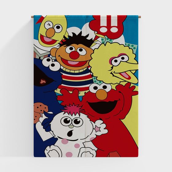 Vibrant Sesame Street Character Collection 3D model