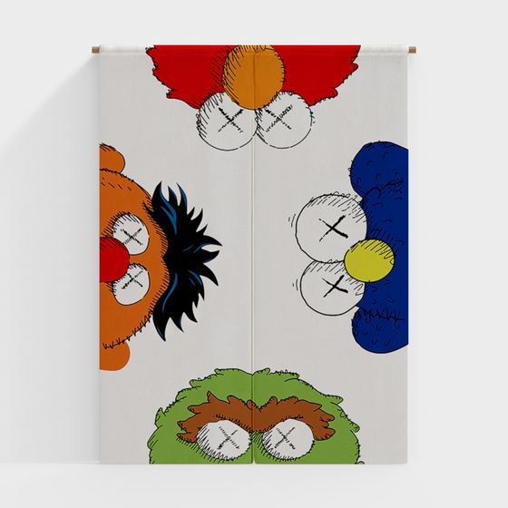 Kaws Door Curtain 3D model