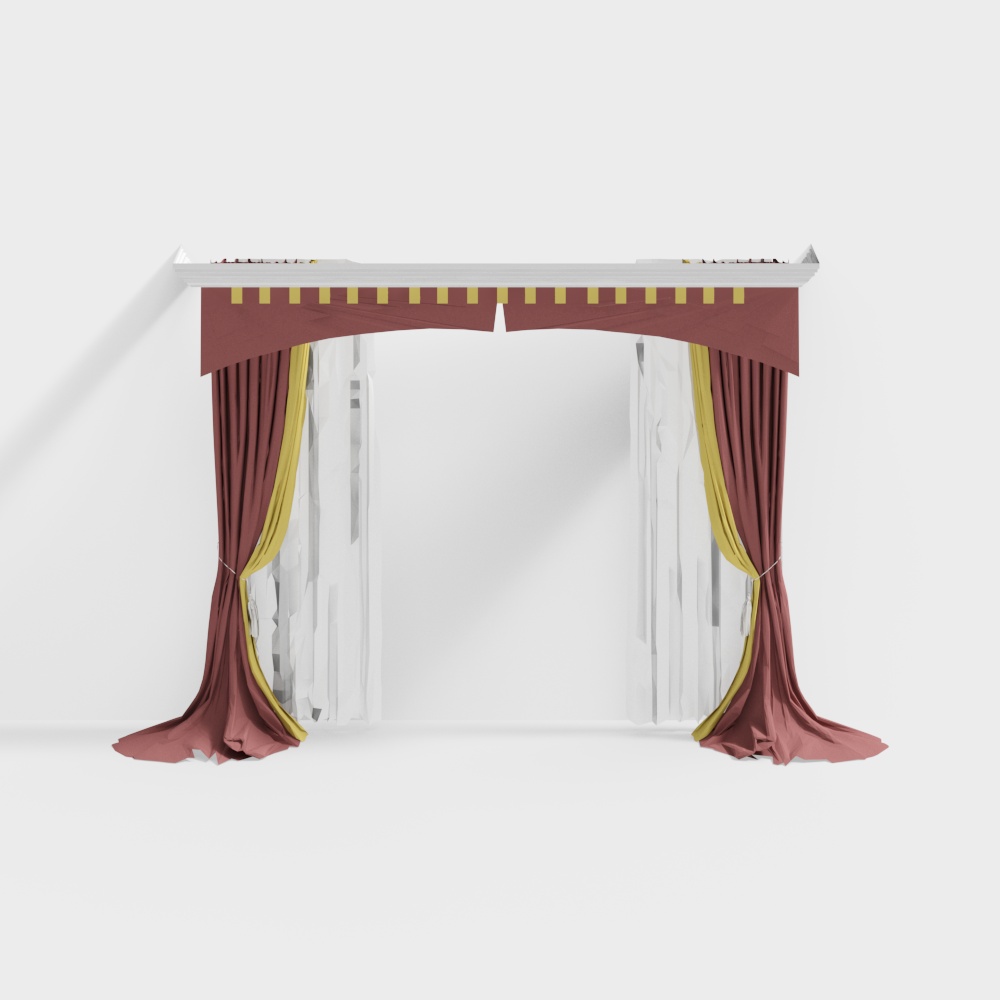 Simple European Children Room Cartoon Curtain