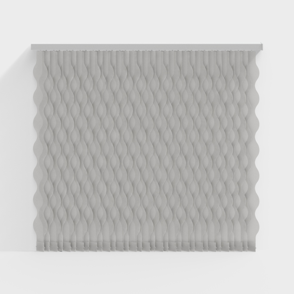 Elegant Wave Curtain 3D model