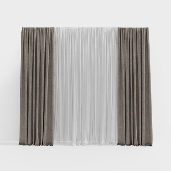 Elegant Curtains 3D model