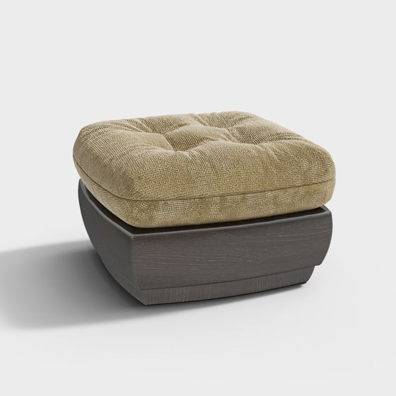 Comfort Corner Ottoman 3D Model for Modern Interiors