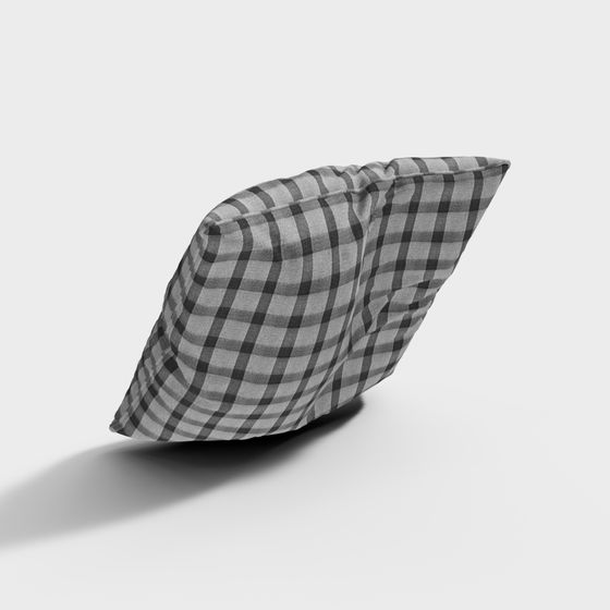 格子枕頭