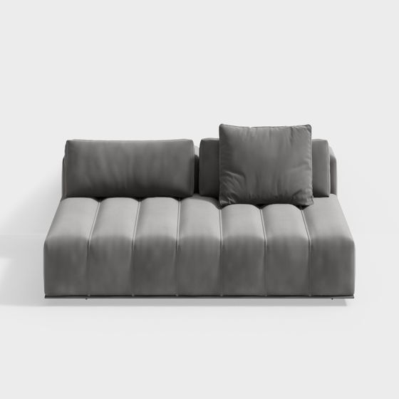Stylish Low-Polygon Sofa 3D model
