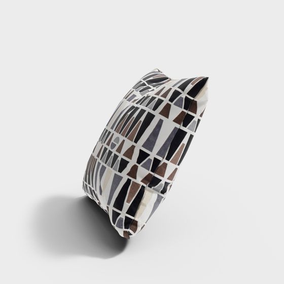 almohada de motivo triangular