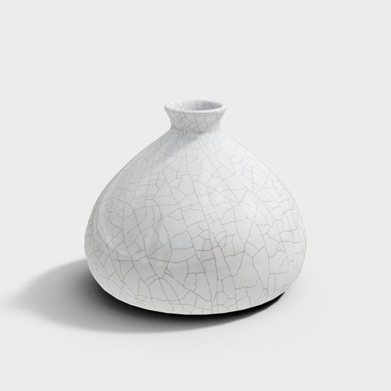 Cracked Art Vase 3D model