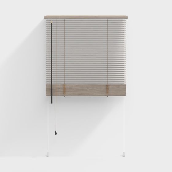 Elegant Wooden Louvered Shutter 3D model for Contemporary Spaces
