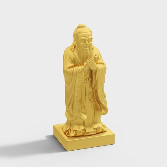 Ancient Sage Low Poly High Detail 3D model