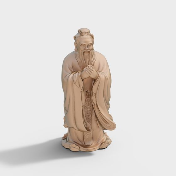 Ancient Sage 3D Model - Low Poly High Detail