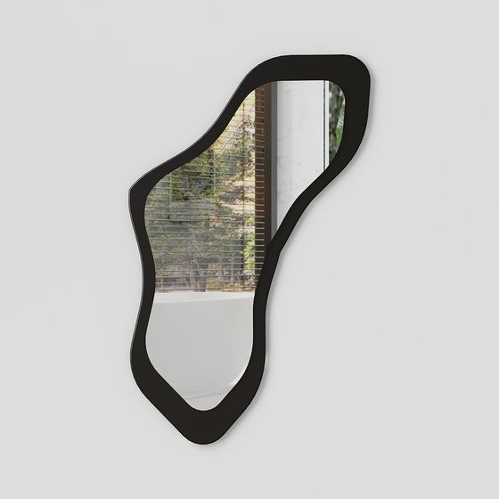 Sleek Streamlined Mirror Frame 3D model