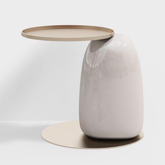 Sleek Low-Poly Accent Table 3D model