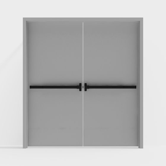 Stylish Double Door 3D model for Modern Spaces