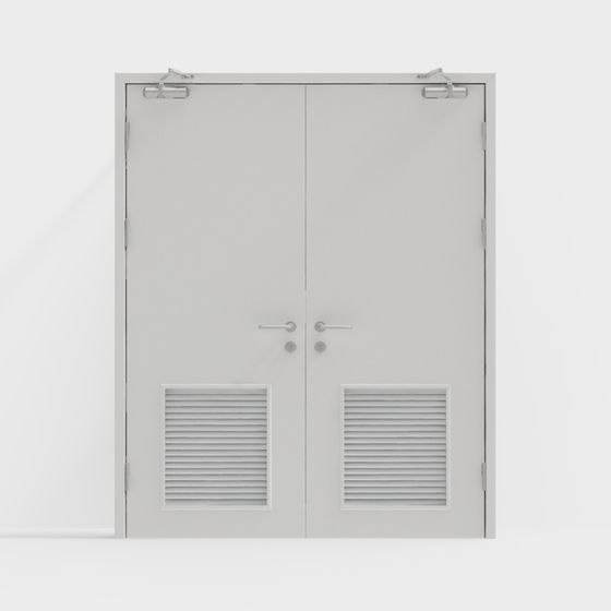 Industrial Double Door 3D model for Modern Designs