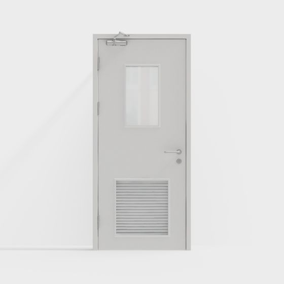 Stylish Minimalist Door 3D model for Urban Spaces