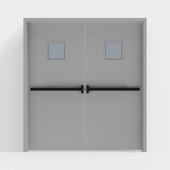 Sleek Double Door 3D model for Modern Interiors