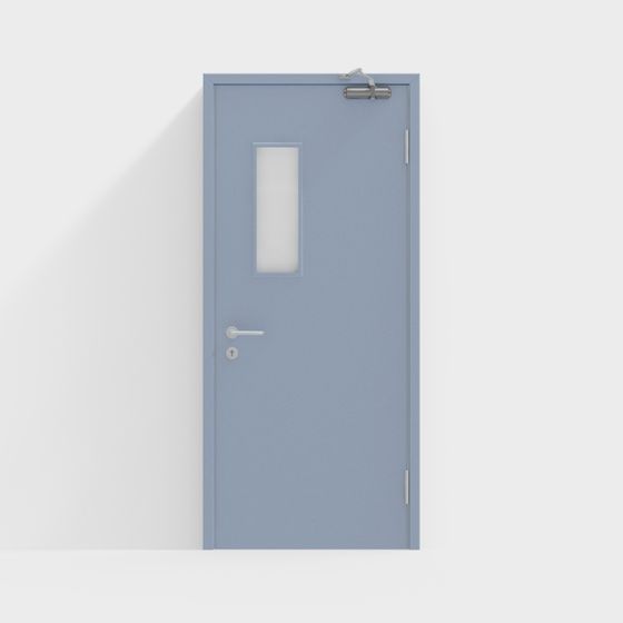 Modern Minimalist Blue Door 3D model