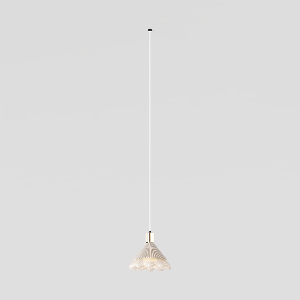 Elegant Flower-Inspired Pendant Light 3D model