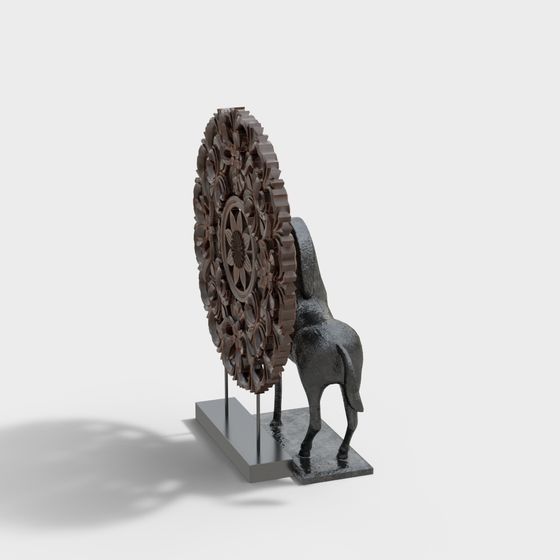 Mechanical Spirit Low-Poly 3D Model