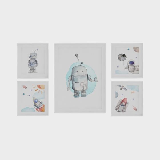 Whimsical Space Robot 3D model for Creative Projects