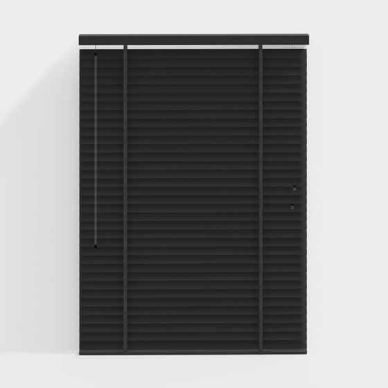 Elegant Black Blinds 3D Model for Interior Design