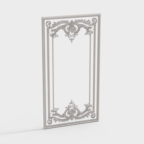 Classic Rococo Frame 3D model for Design Projects