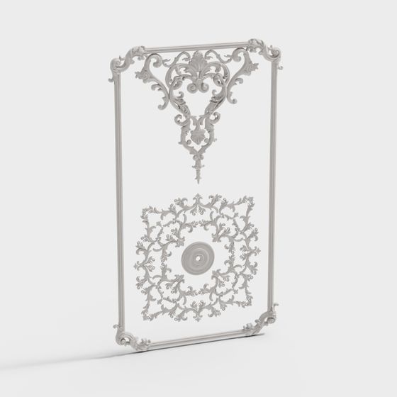 Baroque Panel 3D model