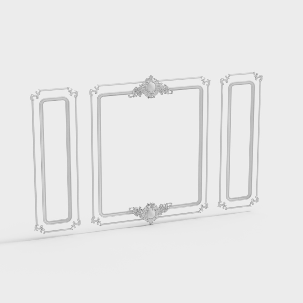 Simple European carved lines