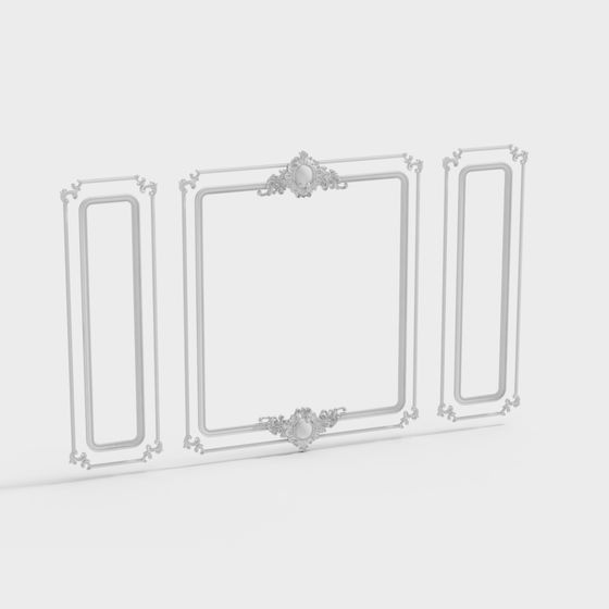 Baroque Frame Set 3D model