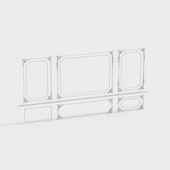 Elegant Wall Panel 3D model