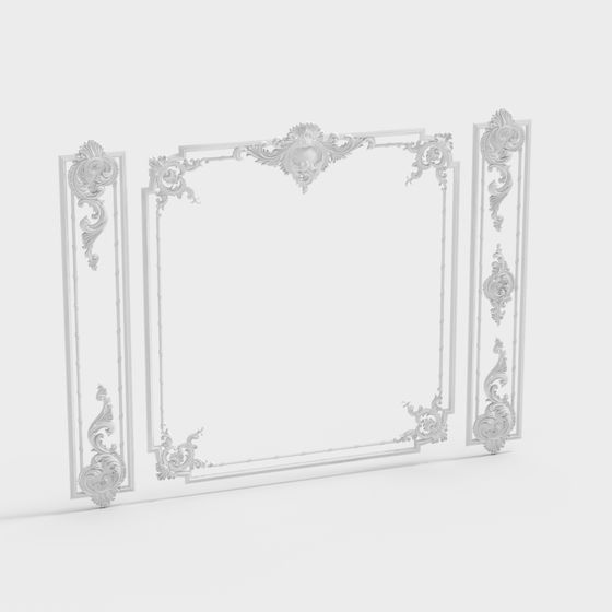 Baroque Picture Frame 3D model