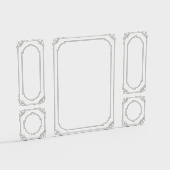 Classical Decorative Panel 3D model