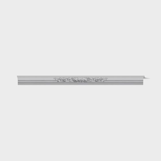 Elegant Scrollwork Crown Molding 3D model for Creative Spaces
