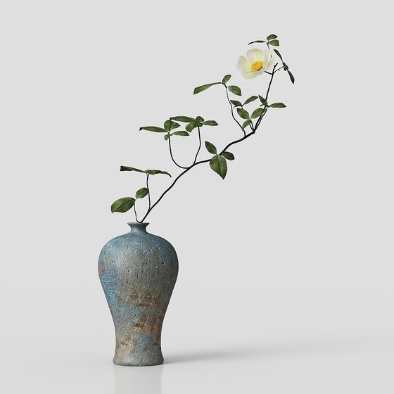 Low Polygon Floral Vase Arrangement 3D model