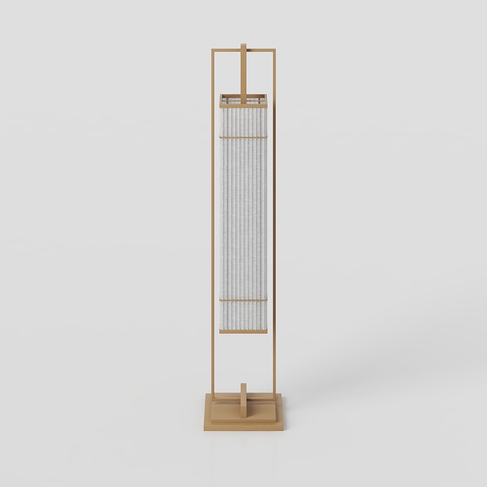 Wooden Screen 3D Model – Minimalist Eastern Design