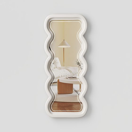 Modern Minimalist Curved Mirror 3D model