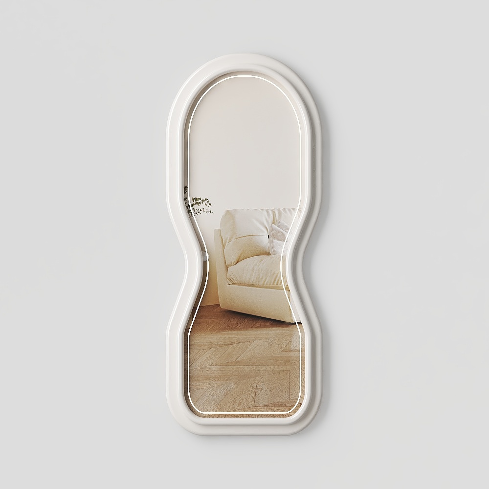 Streamlined Frame 3D Model – Smooth White Finish