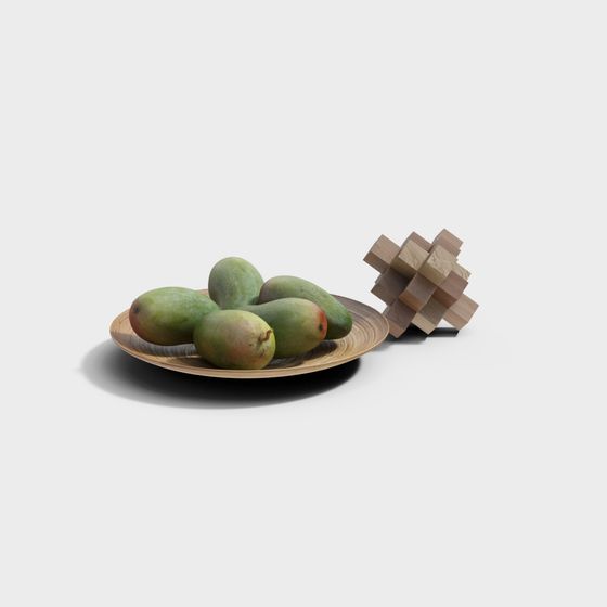 Mango Plate Puzzle 3D model