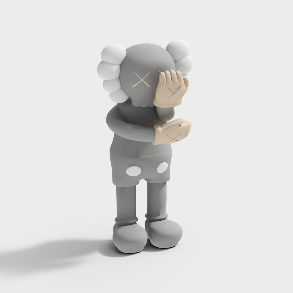 Face Covering Bear 3D Model